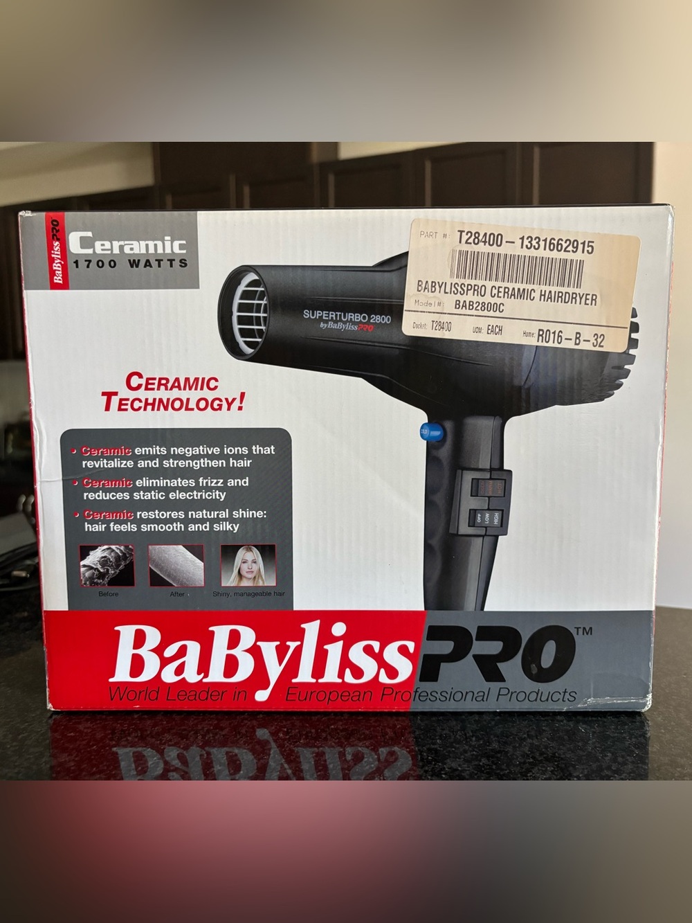 BNIB BaBylissPRO Ceramic Hairdryer (BAB2800C / SuperTurbo 2800 / 1700 Watts)